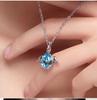 Korean Fashion Imitation Silver Zircon Pendant Necklace for Women