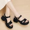 Thick-soled Blocky Heel High-end Roman Fashion Sandals Women Wear New Women's Strap Women's Shoes In Summer