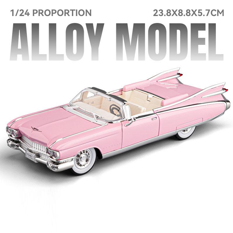

1:24 Eldorado Biarritz 1959 Escalade Car Model Toy Shock Absorption Music Light Miniature Sports Cars Models Hobby Ornaments