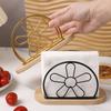 Nordic Iron Wire Tissue Holder Coffee Shop Hotel Restaurant Café Handkerchief Storage Rack Metal Napkin Rack
