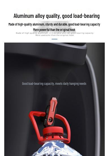 Universal No-Drill Front-Mounted Hook for Electric Scooters & Motorcycles