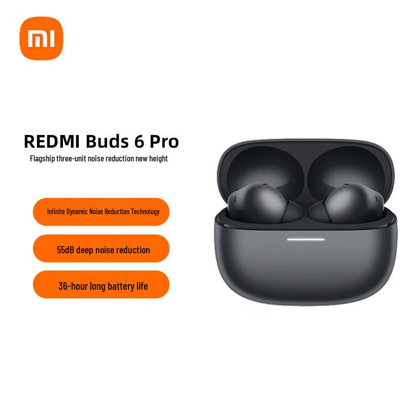 Xiaomi Redmi Buds 6 Pro Wireless Earbuds with 55dB ANC