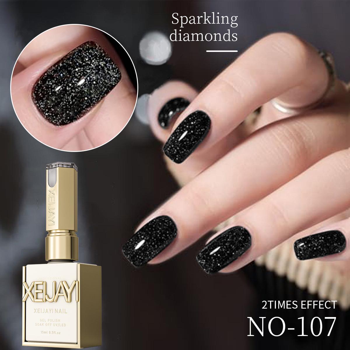 

2025 Luxe High-End Influencer Bestseller: Brown Sugar Sparkly Diamond Gel Nail Polish