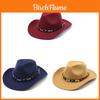 Wool Felt Western Cowboy Hat With Large Brim For Outdoor Travel And Gift For Men Women