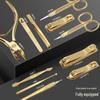 THREE SEVEN Black Gold Business 11-Piece Manicure Set
