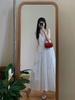 Summer White French Fairy Dress Suspender Skirt Seaside Vacation Dress Female Slim Temperament Long Skirt