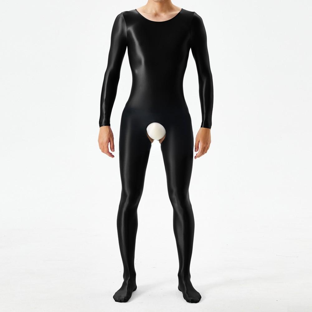 Bodystocking Me Jumpsuit Breathable Crotchless Glossy