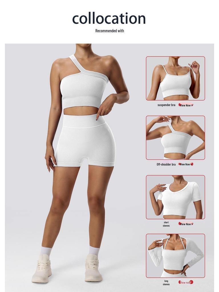 RYGZ Seamless High-Waist Butt-Lifting Yoga Shorts