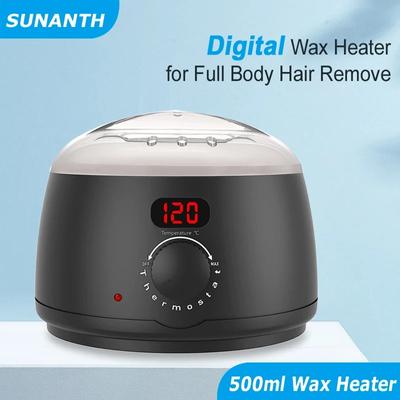 500ML Wax Warmer Pot Professional Digital Wax Heater Kit for Hair Removal Depilation Paraffin Hard Wax Beans Melting Machine
