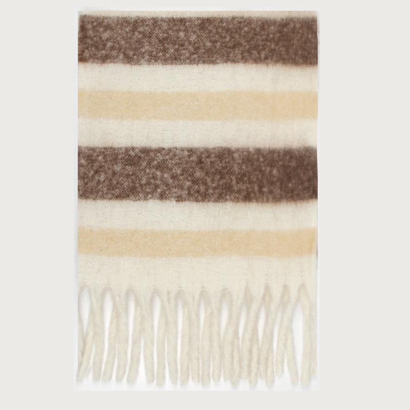New AC plaid mohair scarf soft waxy warm scarf autumn and winter imitation cashmere shawl women