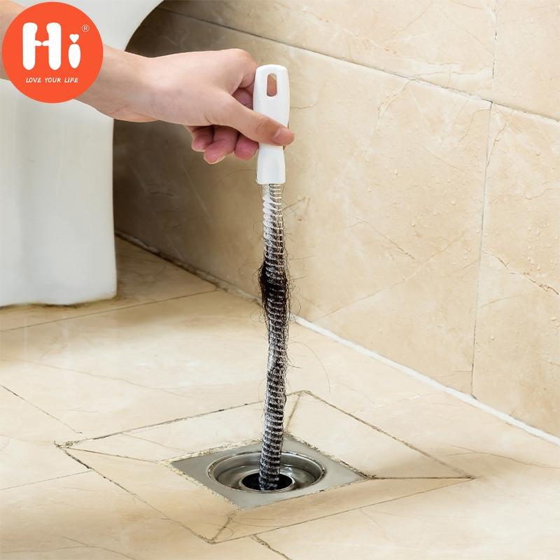 

Привет 45 см щетка для дноуглубительных работ в ванной комнате, щетка для чистки канализации, раковины, очиститель для слива, гибкий очиститель, инструмент для удаления засоров, заглушек, отверстий