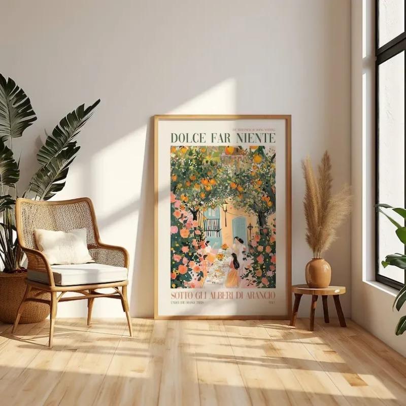 Retro Spritz La Dolce Vita Lemon Italy Travel Posters and Prints Canvas Painting Wall Art Picture for Room House Decor