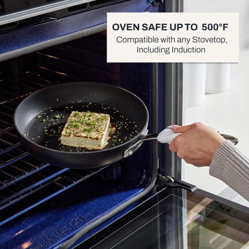 All-Clad HA1 Hard Anodized Nonstick Frying Pan Set - 3-Piece Cookware Set: 8-Inch, 10-Inch, and 12-Inch Skillets with Lids, Induction Safe, Oven Safe