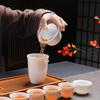 Jade White Porcelain Gongfu Tea Set: Elegant Gift for Anniversaries and Business Events