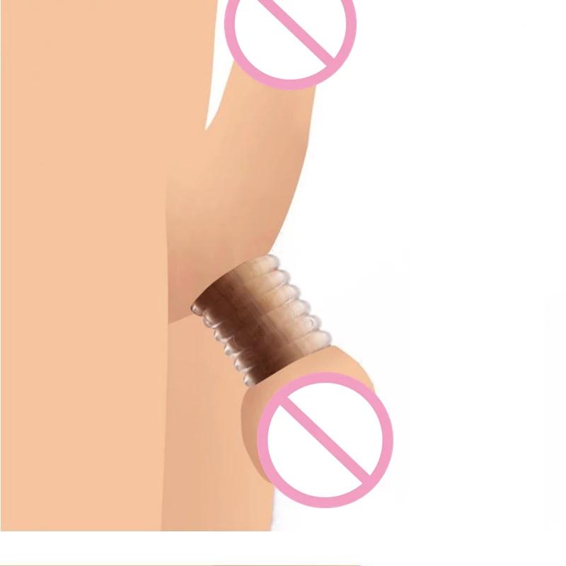 Silicone Penis Lock Cock Ring Bondage Erection Delay Ejaculation Reusable Enlargement Ball Stretcher Sex Toy Men Semen Lock Ring