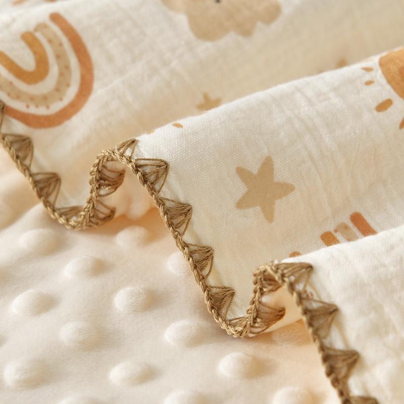 Newborn Cotton Bean Blanket: Thin, Machine Washable, Ideal for Toddler Outings and Naps