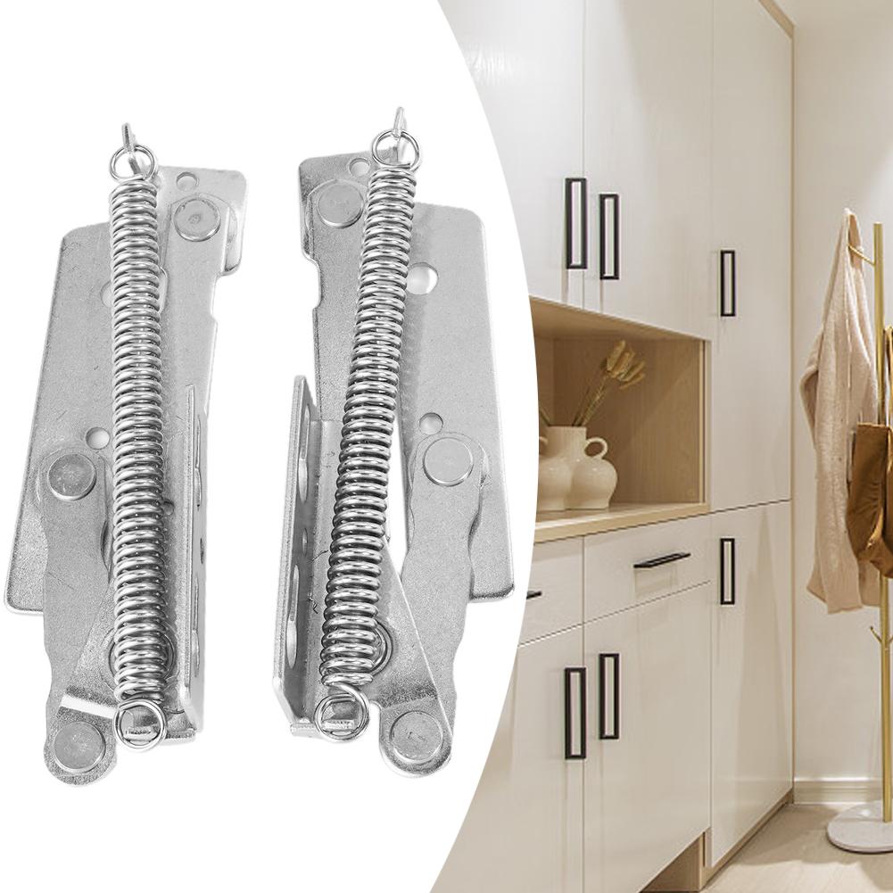 

Door Hinges Sprung Hinges Support 80 Degree 84mm*21mm Lift up Metal Replacement Silver 2pcs Attachment Cabinet China Mainland