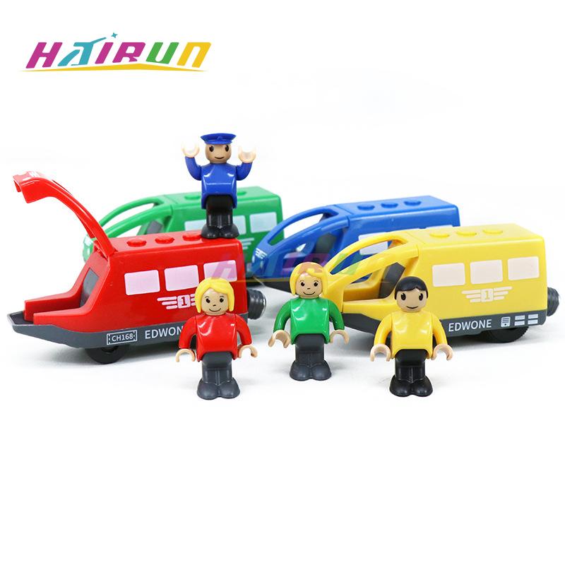 Yiran Toy Magnetic Electric Train With Little Doll Diecast Slot Toy Railway Track Works Locomotive Rail For Kid