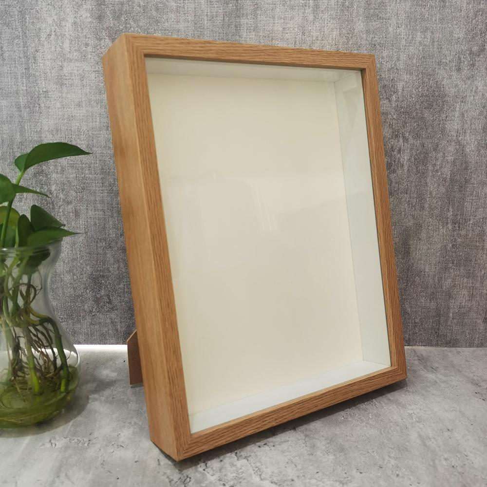 Shadow Box Depth 3cm Wooden Photo Frame for Displaying Three-Dimensional Works Nordic DIY Wood Picture Frame Photo Decor