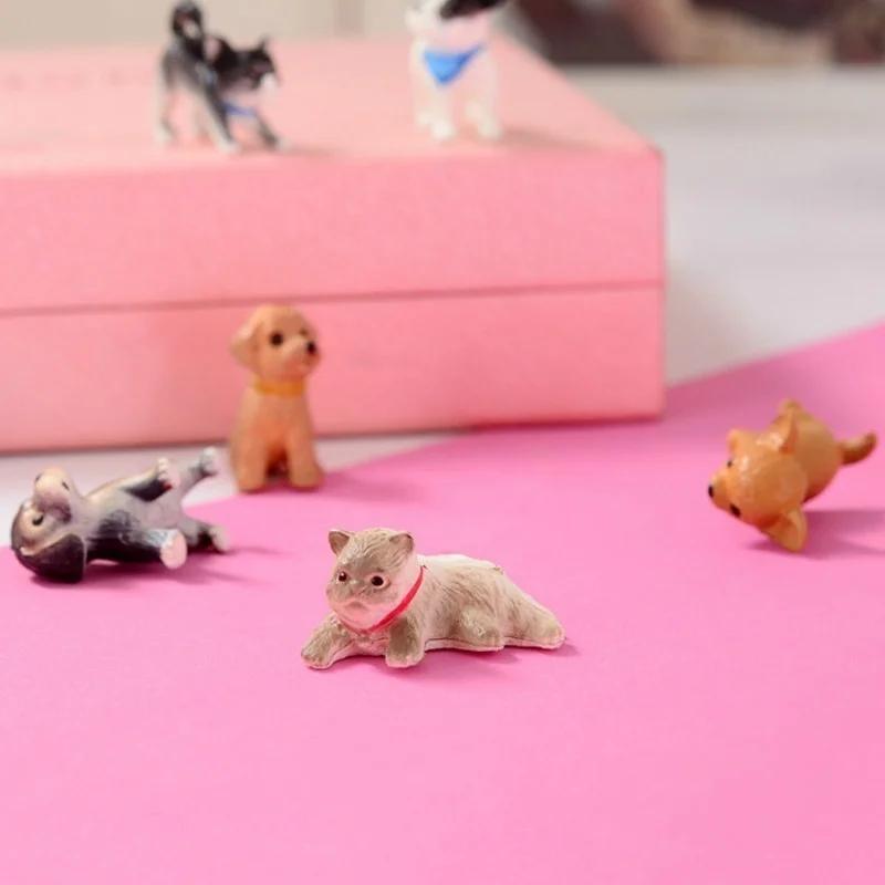 6Pcs 1:12 Scale Miniature Model Doll House Decoration Simulation Cat And Dog Dollhouse Dolls Accessories Wholesale