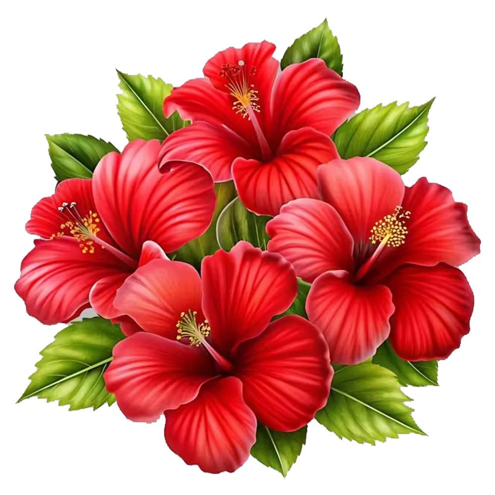 

QT2484#15cm Hibiscus Flower Waterproof Car Decorative Decal, Suitable for Cars, Laptops, Bumpers, Glass Window Sticker 15cm-longest side