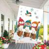 1PC Welcome Winter Owl Garden Flag - Double-Sided Polyester Yard Flag, Snowflake & Pine Branch Design, No Electricity Needed, Outdoor Lawn & Courtyard