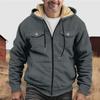 Men's Thickened Button Double Pocket Jacket With Pocket Insert Cotton Jacket