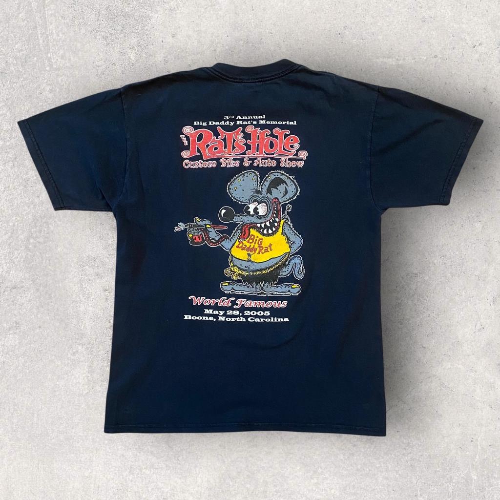 Vintage Rat Fink Ed Big Daddy Roth 2005 Tattoo Biker Show T Shirt Size Medium Unisex T-Shirt