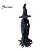 Spooky Resin Statue for Home Decor Halloween Witch Statue, Gothic Tree Figurine, Vintage Mysterious Bark Texture Art Dark Fantasy Ornament Tabletop,