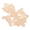 1PC Wood Appliques Onlays Center Wooden Carved Decal Unpainted Decorative Carving for Door Wall Cabinet Bed Sofa DIY Furniture
