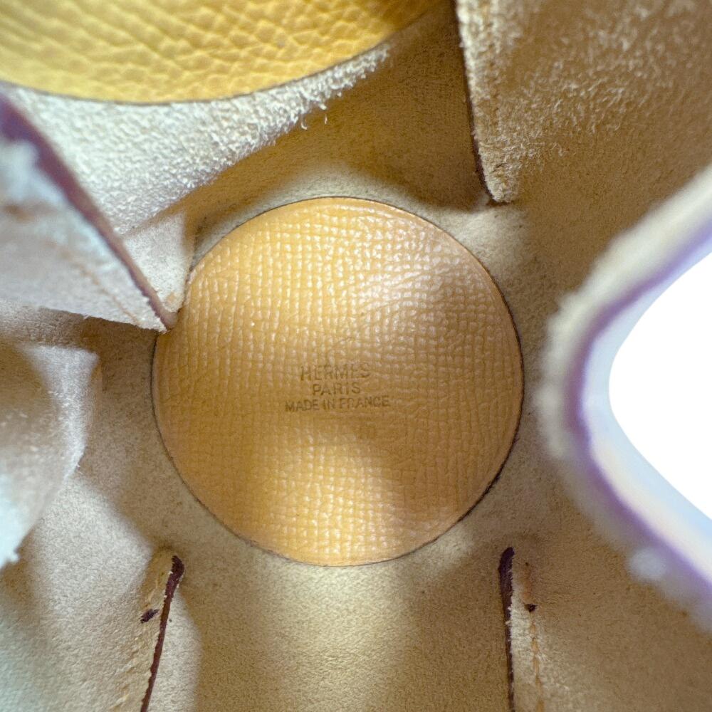 Hermes Purse Leather Vespa Pouch Yellow Leather Used