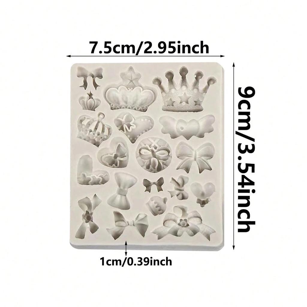 1/2pcs Crown Bowknot Shape Cake Silicone Mold Chocolate Pastry Candy Decoration Lace Patterntools Kitchen Baking Accessories