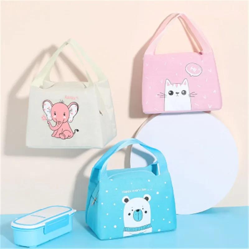 Portable Insulated Thermal Cooler Lunch Bag Box For Women Girls Kids Children Food Fresh Tote Cartoon Pouch