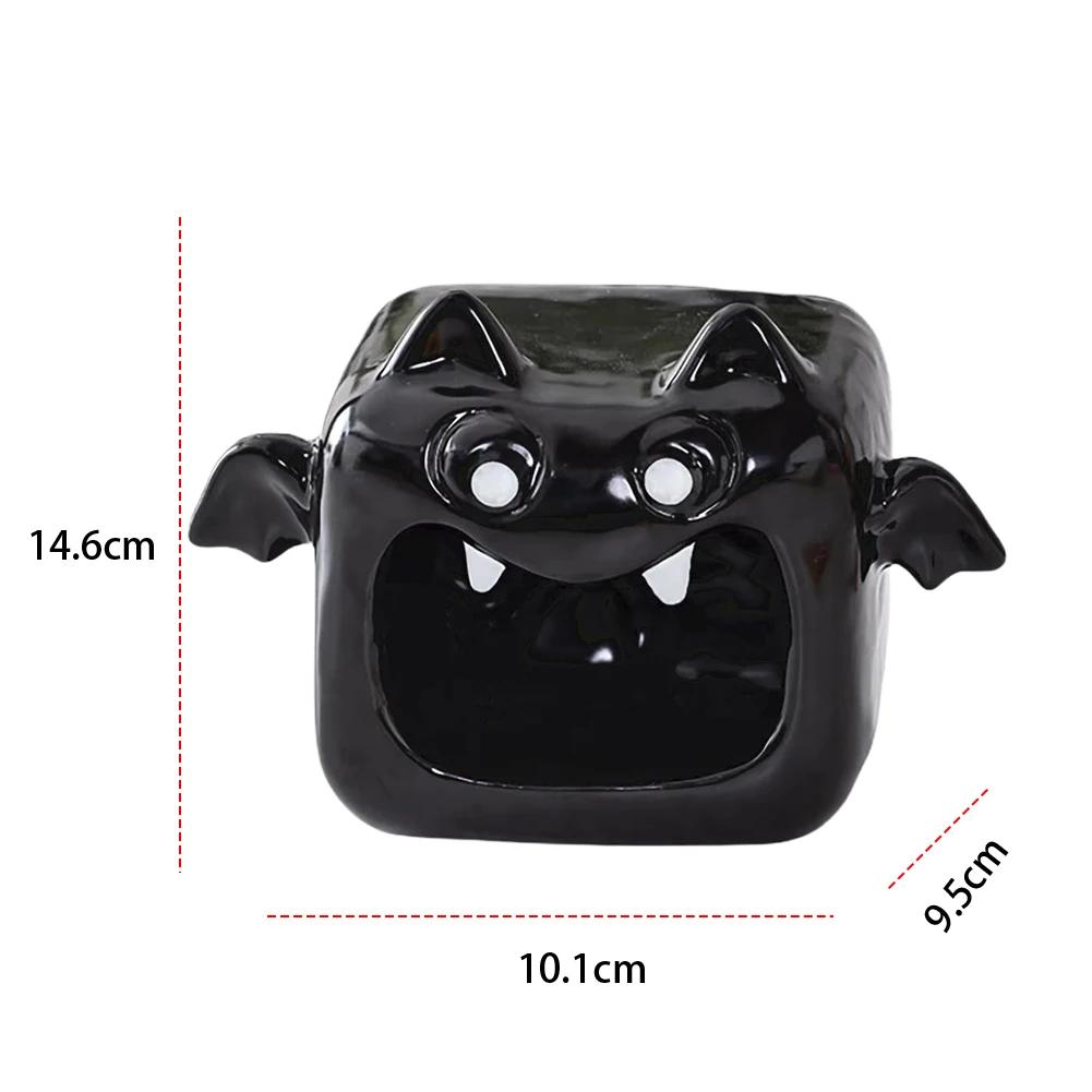 Candle Lights Holder Kawaii Ceramic Ghost Candlestick Halloween Scary Atmosphere Ornaments Party Desktop Decoration Props Gift