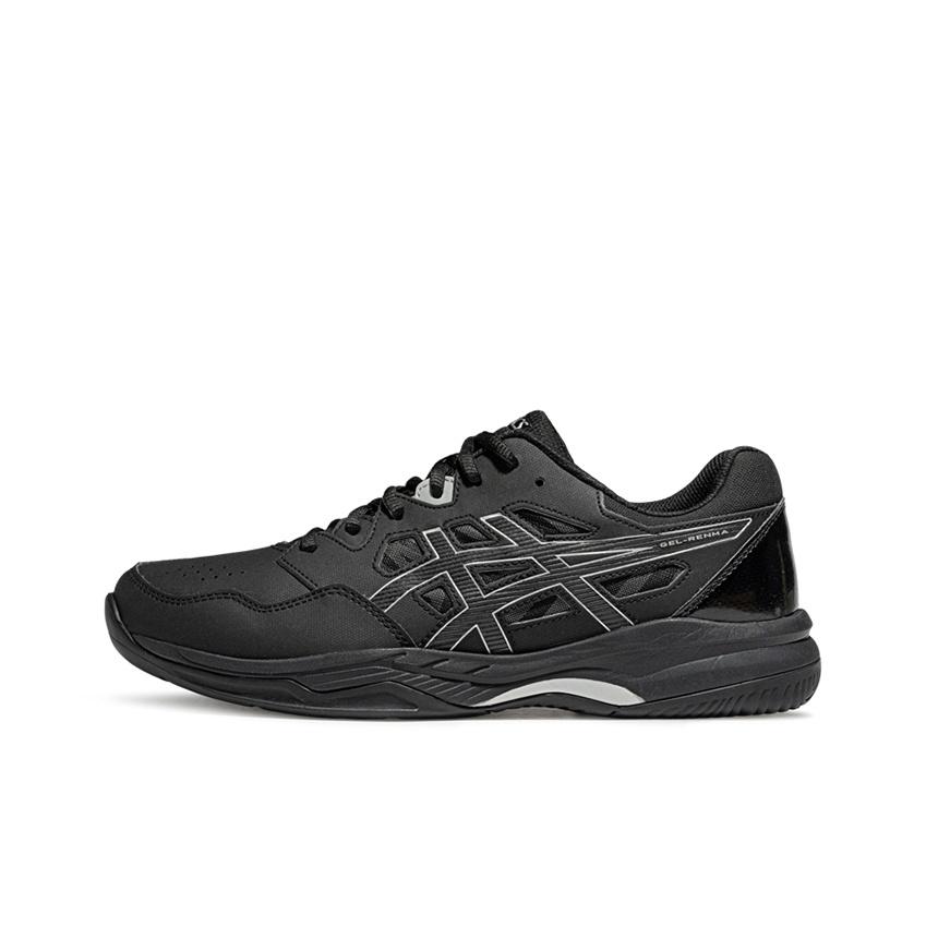 Asics Synthetic Leather Gel-Renma Support Low-Top Comfortable Badminton Shoes Unisex Shoes Black 1073A086-001