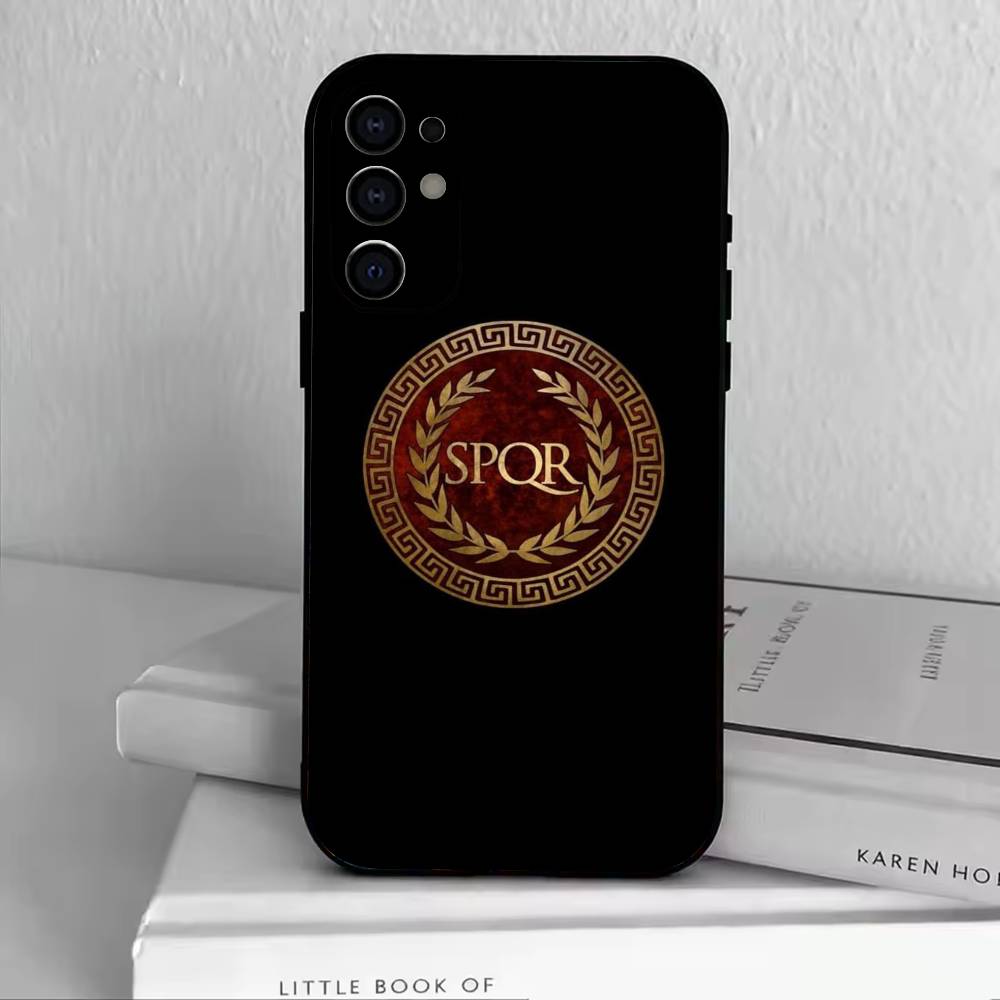 

SPQR R-Roman Empire SPQR Phone Case For Samsung S25,S24,S21,S22,S23,S30,Ultra,S20,Plus,Fe,Lite,Note,10,Black Cover Samsung S20plus5G