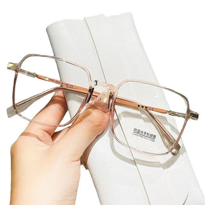 Square Blue Light Blocking Glasses Man And Women Black Oversized Optical Eyeglasses Vision Spectacles Big Frame Computer Eyewear