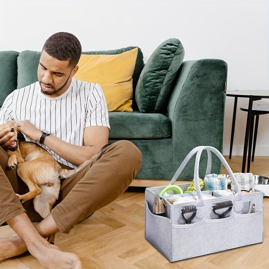 Tragbare Organizer-Tasche für Hundepflegezubehör mit mehreren Taschen