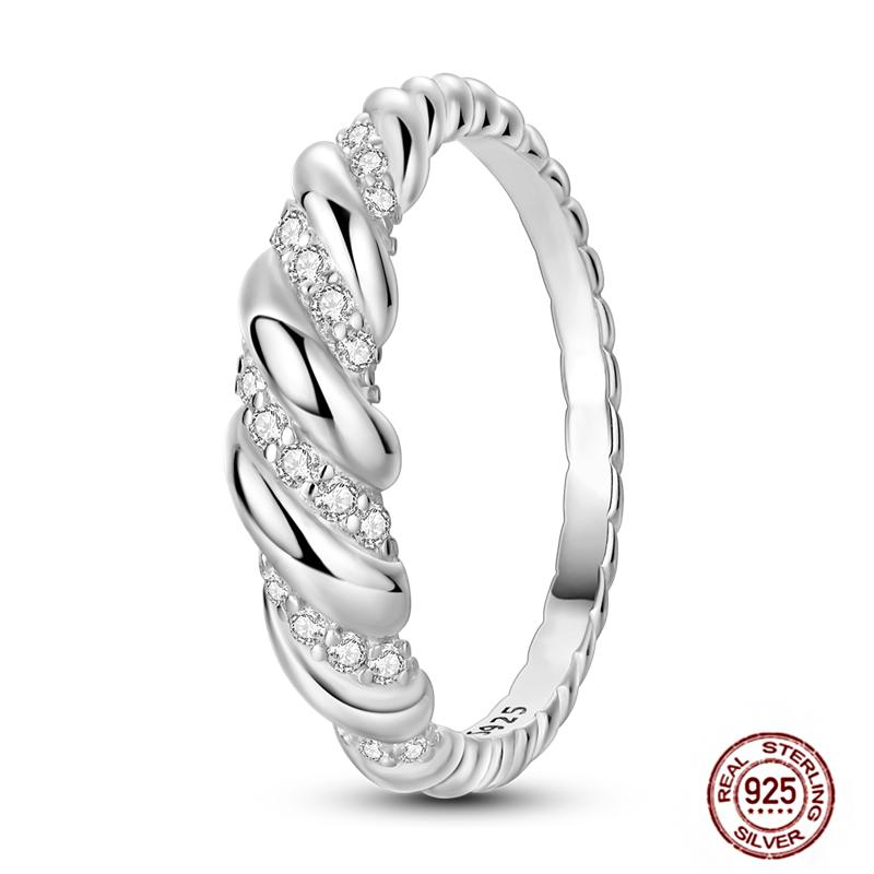 Luminous Firefly 925 Silver Ring Sparkling Rainbow Color Heart Wishbone Flower Original Rings For Women Wedding Jewelry