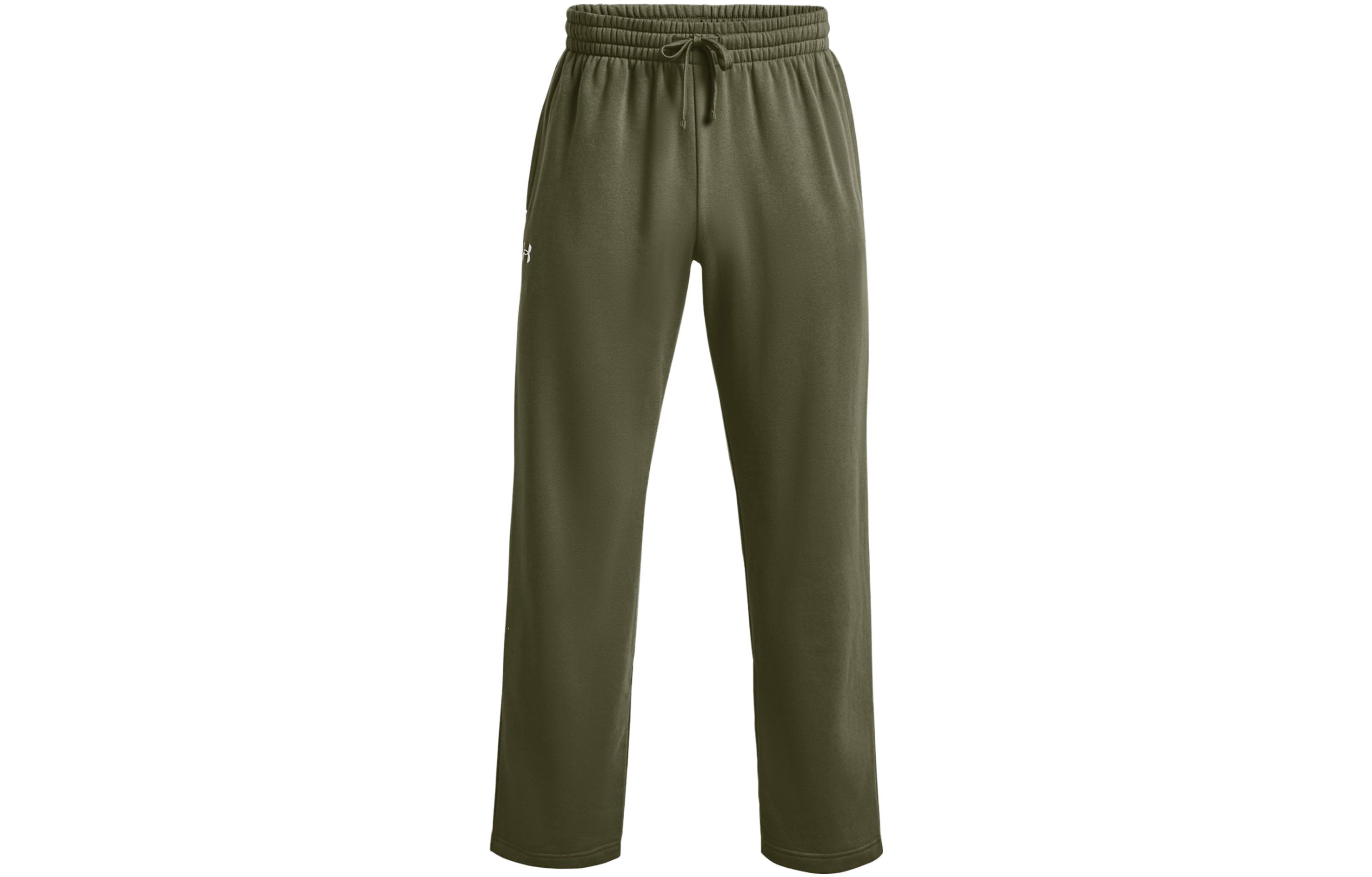 Under Armour Rival Fleece Casual Pants Men s Green Thickened And Fleece Lined Straight Fit Pants 1379868-390 LG