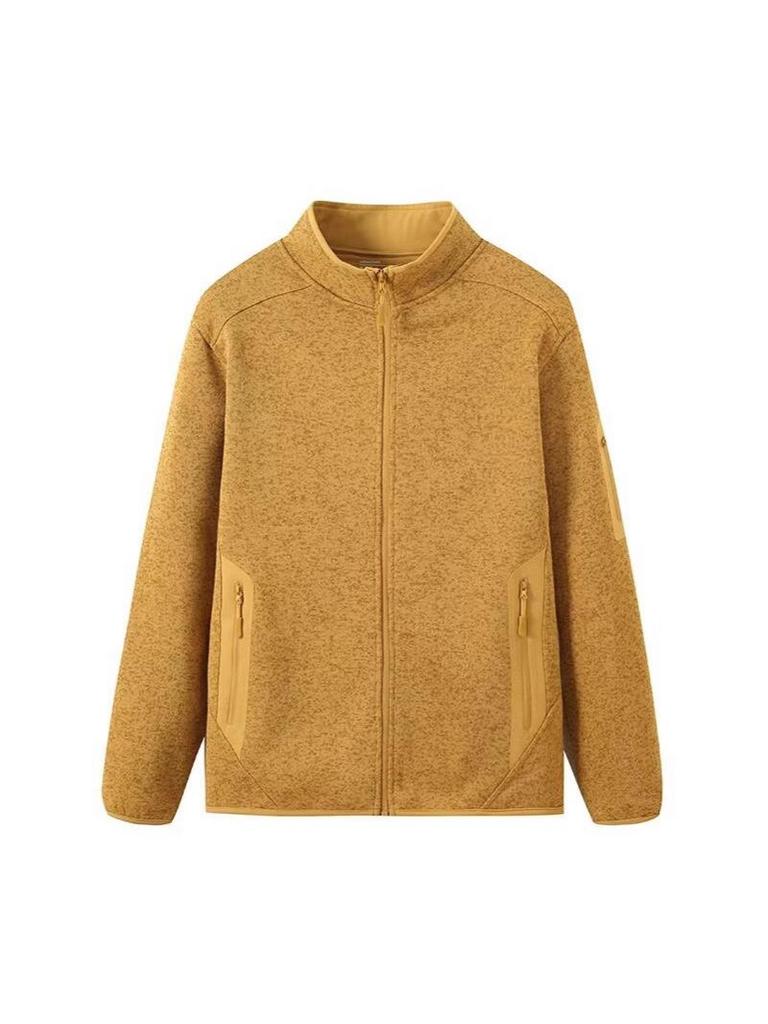 Unisex Outdoor Fleece Jacket - Thickened, Warm, Stand-up Collar for Autumn/Winter Sports