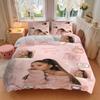 3Pcs Pink Heart Ariana Grande Bedding Sets For All Sizes New 3D Printed Bed Cover Comforter Duvet Cover Pillowcase Bedroom Decoration