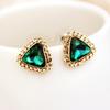 Retro Creative Geometric Diamond and Pearl Stud Earrings for Women