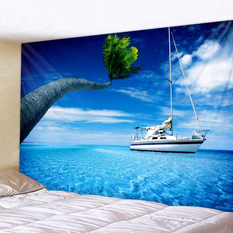 Nautical tapestry pirate ship wall hanging psychedelic decoration aesthetics living room bedroom dormitory wall decoration