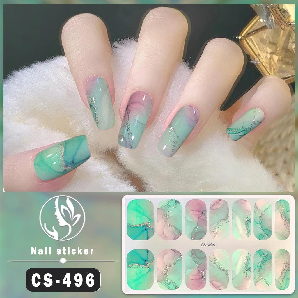 New Series of Waterproof Nail Stickers Made From Soak-free Gel Polish, Full Coverage, Solid Colour, with Iridescent Effect, Nail Paper, Nail Patch