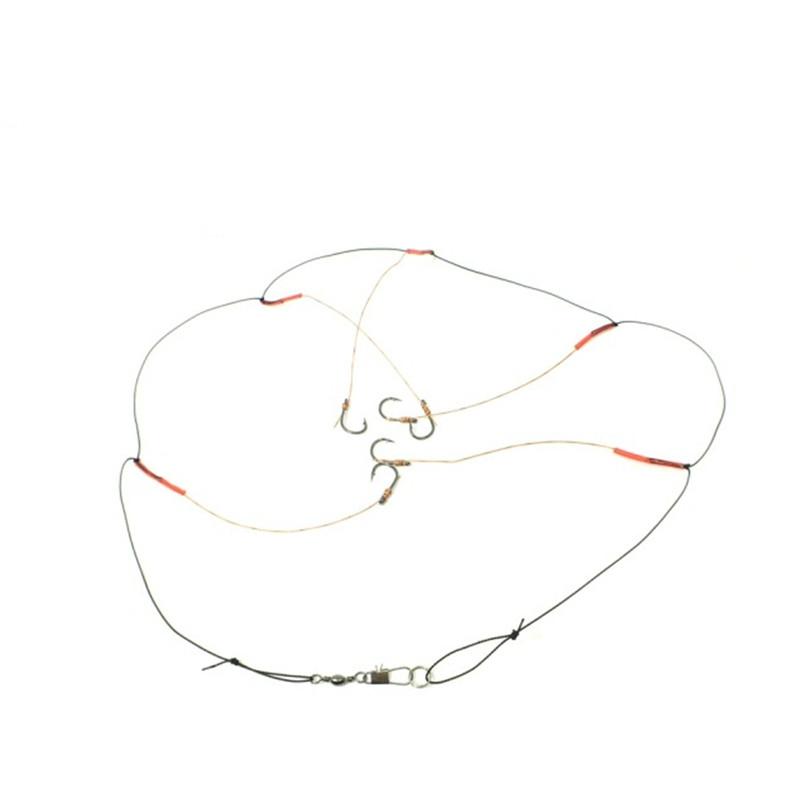 1 Bag String Fishing Hooks with 5 Small High Carbon Steel Single Hooks 3#-13# Steel Rigs Swivel Fishhooks Lure Baits Tackle