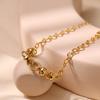 Fashion Ol Thick Chain 18k Gold Plated Brass Bracelet For Women