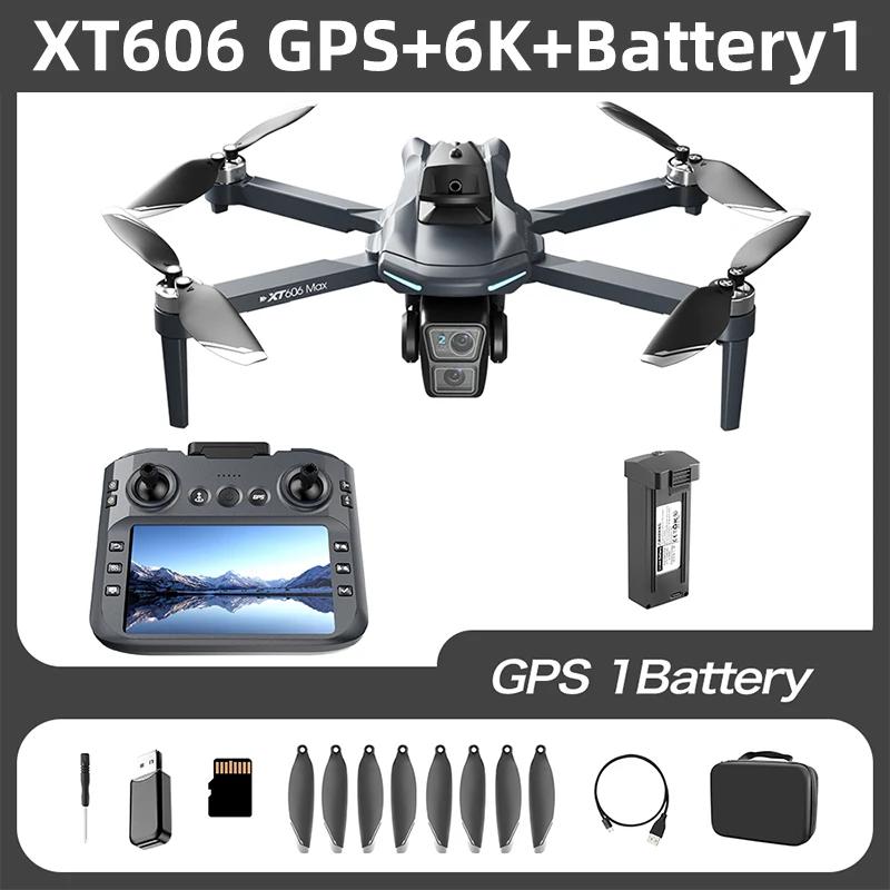 Original XT606 Drone Professional 8K HD Camera 5G GPS WIFI FPV Drones 4.5 Inch Screen Avoidance Brushless Motor RC Dron Toys