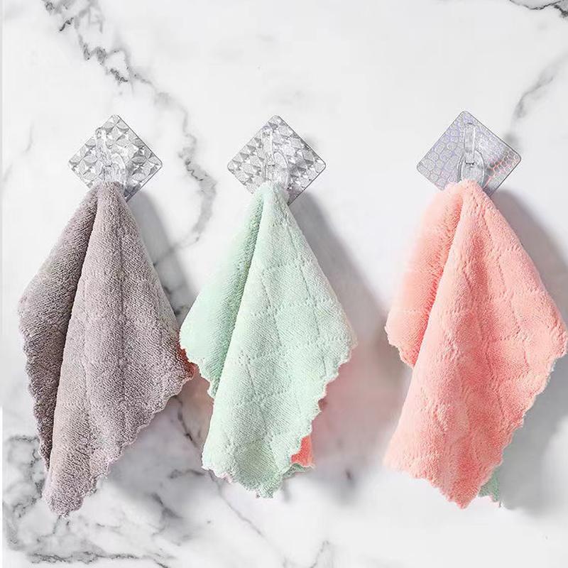 

5 pieces of double-sided coral velvet dishcloth for household kitchen cleaning 5pcs