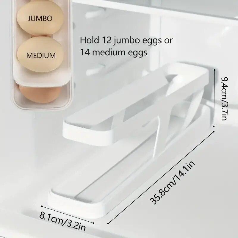 

2-слойная коробка для хранения яиц для холодильника, подставка для яиц, корзина, кухонные аксессуары, коробка для хранения яиц, складная подставка для холодильника 1pcs белый